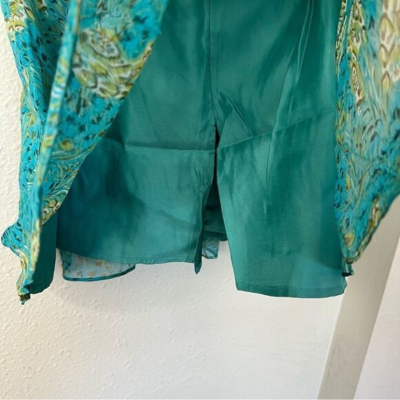 Terry Lewis Floral 100% Silk Top Skirt Set NEW Size 2X - Picture 10 of 11